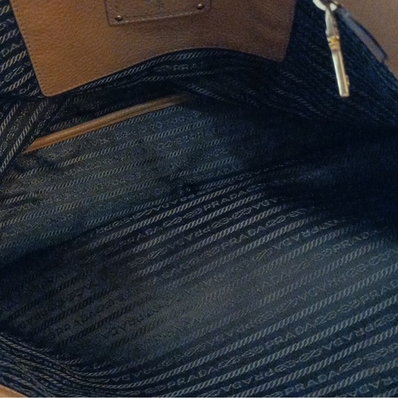 Prada Brown Leather Tote with Gold Accents - Picture 6 of 10